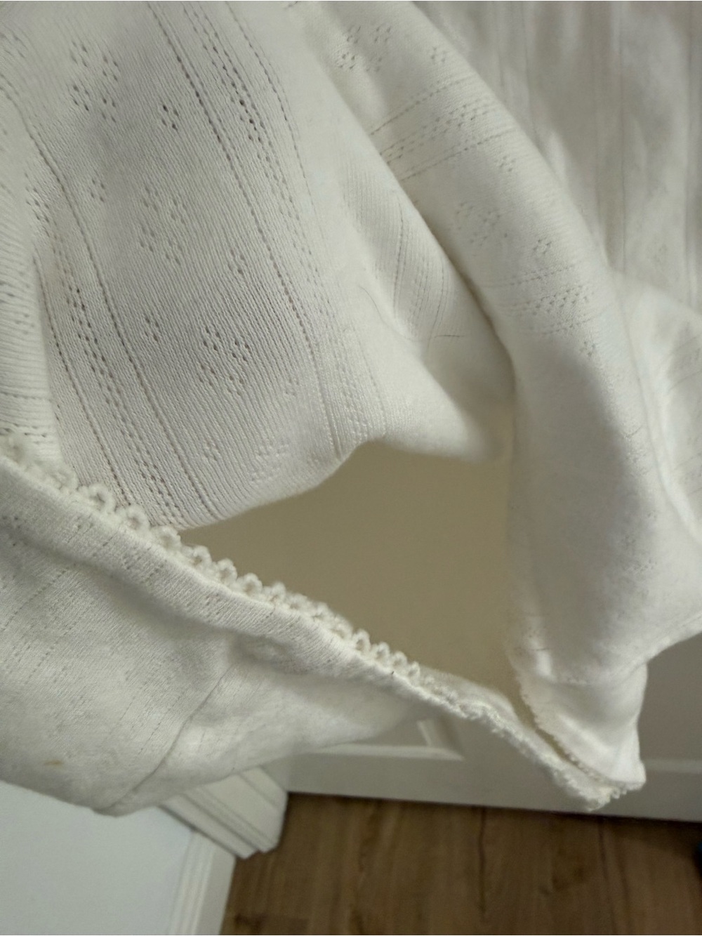 MY MUM MADE IT WHITE POINTELLE COTTON MAXI SKIRT M/L - Picture 10 of 13